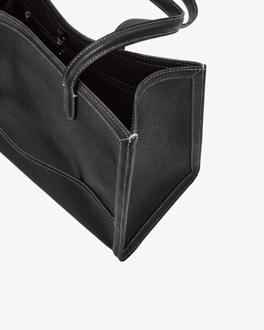 Capacious Tote - Black/Silver Contrast