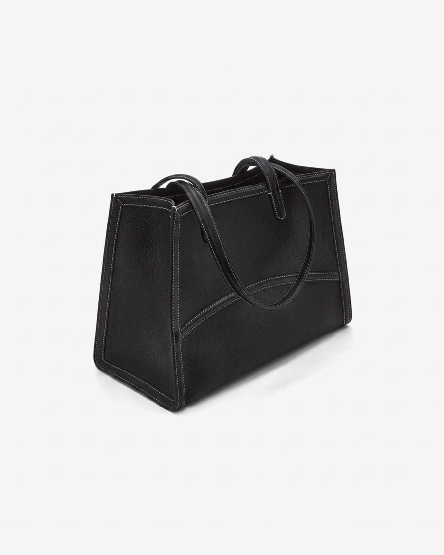 Capacious Tote - Black/Silver Contrast