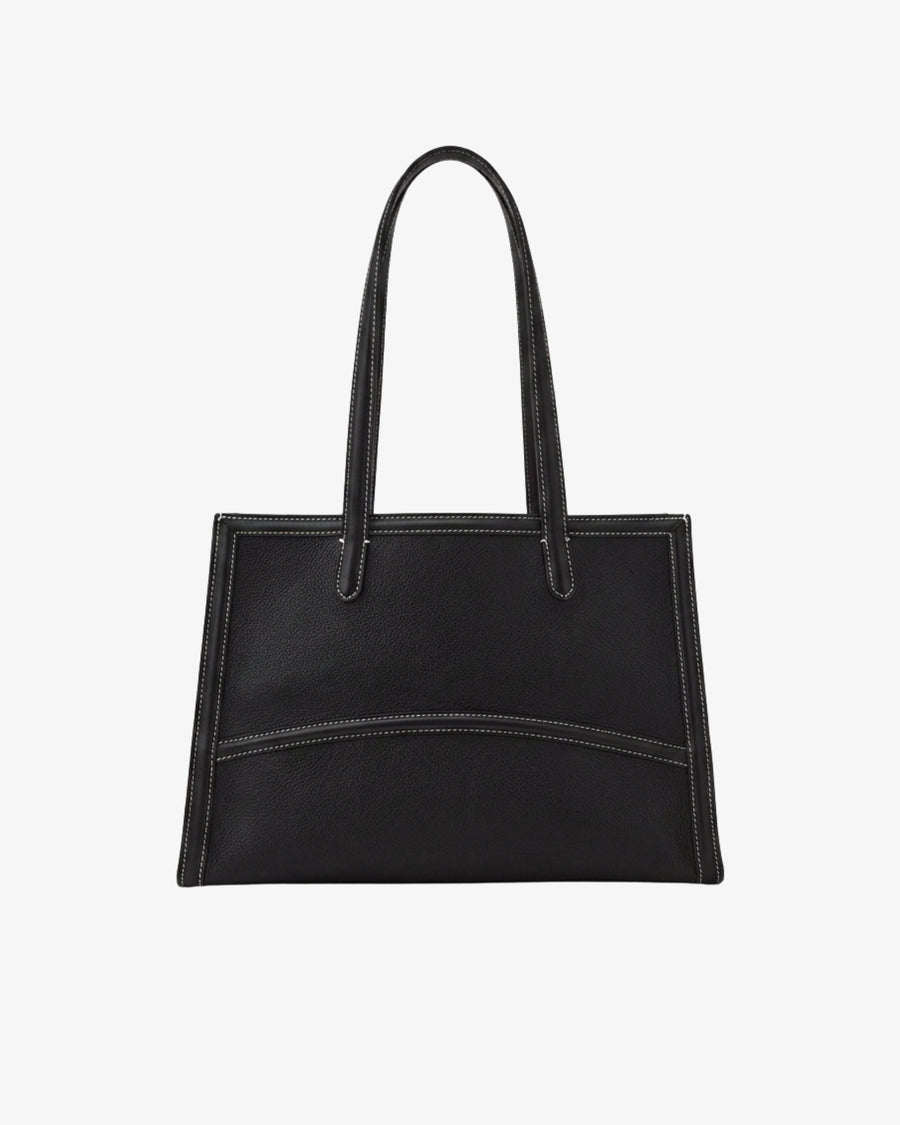 Capacious Tote - Black/Silver Contrast