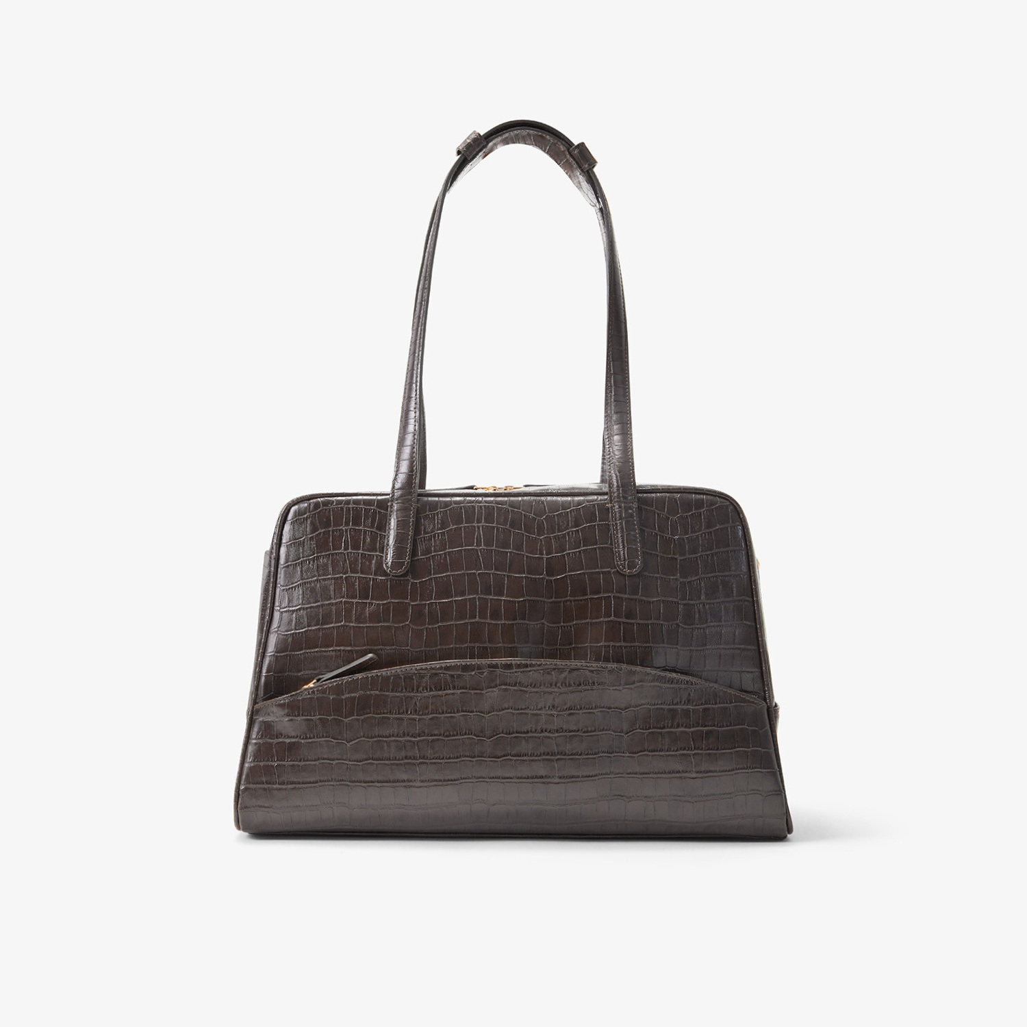 12 Hour Duffel Bag - Cacao Croco/Gold