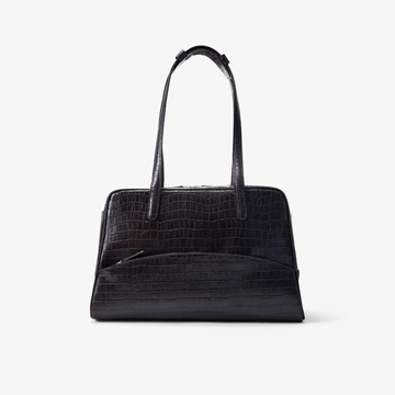 12 Hour Duffel Bag - Black Croco/Silver
