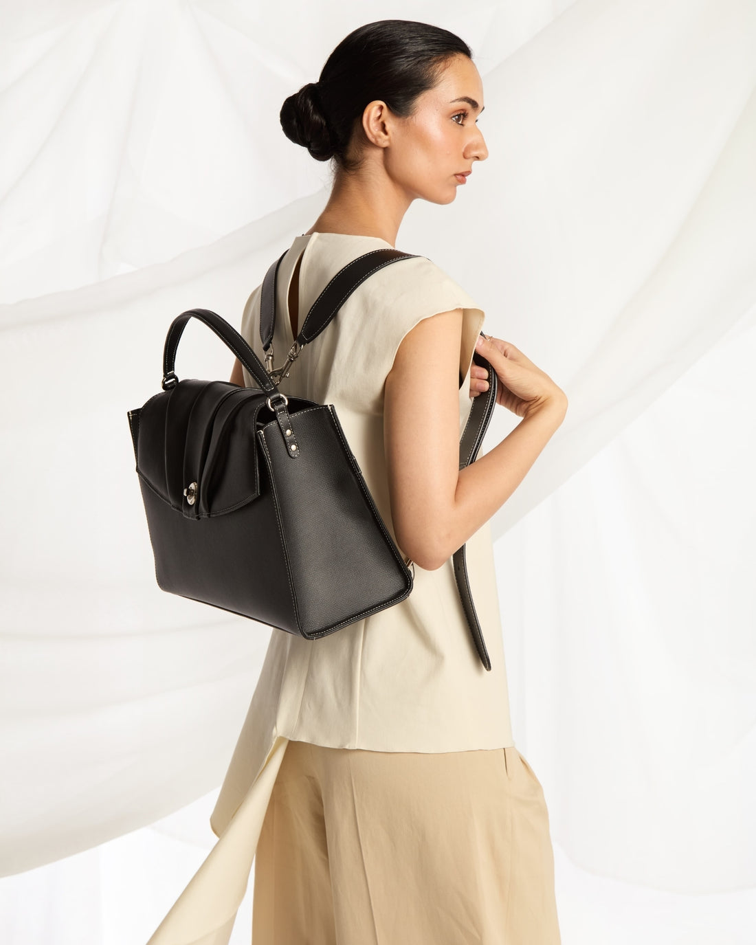 Convertible Briefcase - Black/Silver
