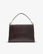 Classic Slim Briefcase - Cacao Croco/Gold