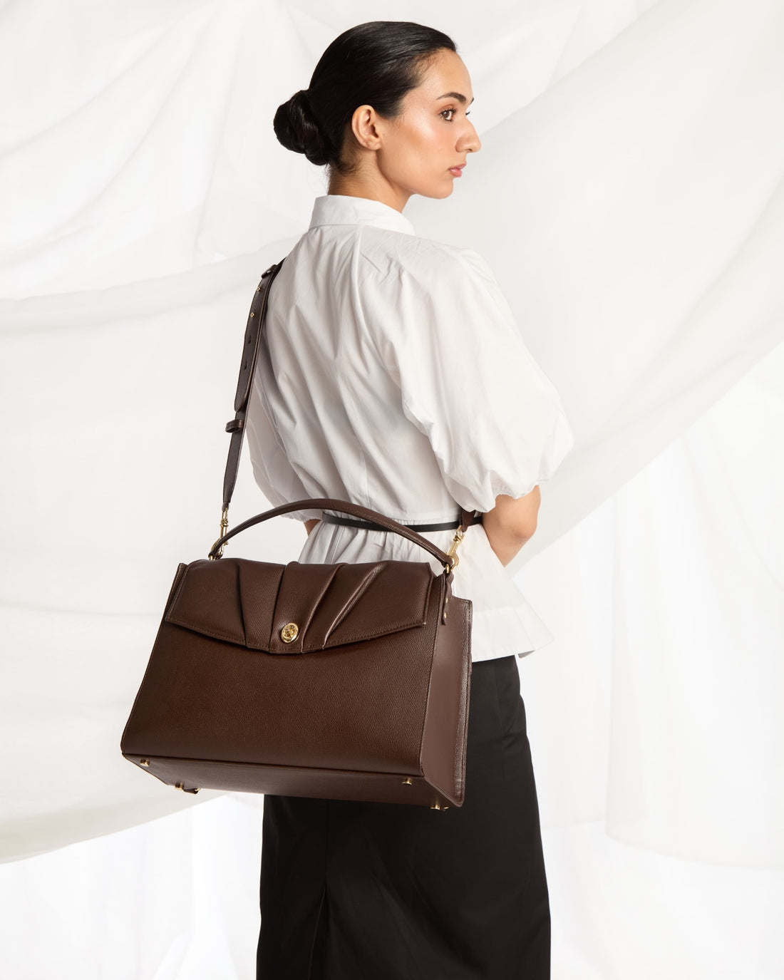 Convertible Briefcase - Mocha/Gold
