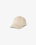 A light beige baseball cap with white embroidered text reading 'GROW TO GROW' on the front, shown against a plain white background.