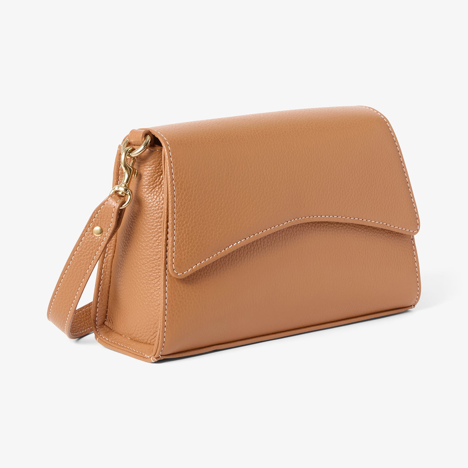 Leather handbag - After work bag Cherry/Gold