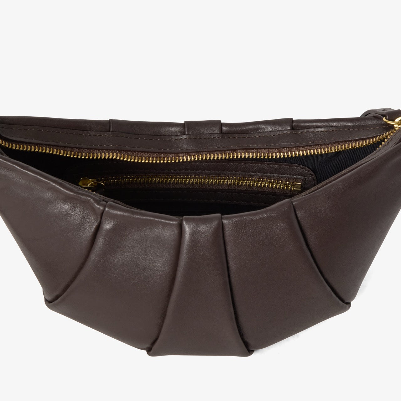 Croissant Bag - Mocha/Gold