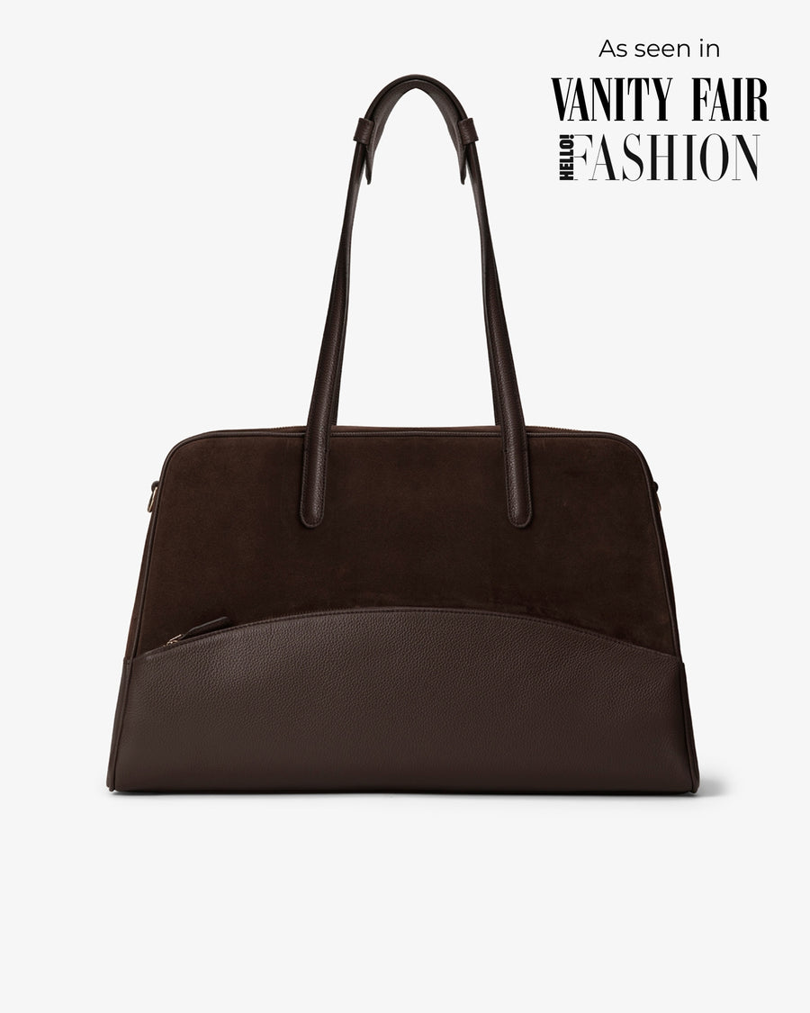 24 Hour Suitcase - Mocha/Gold Suede