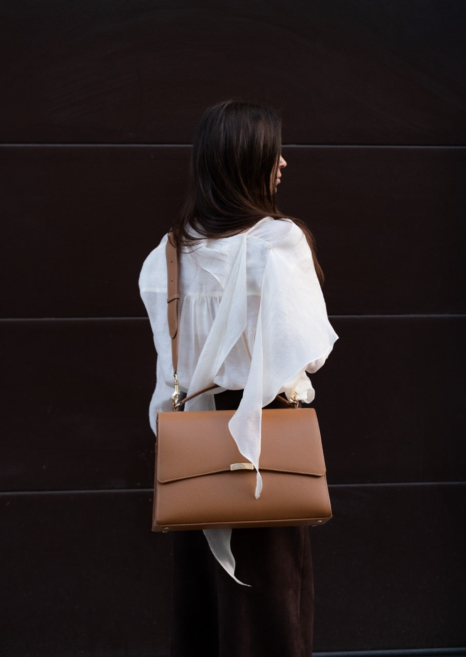 Cross Body Strap - Nougat/Gold