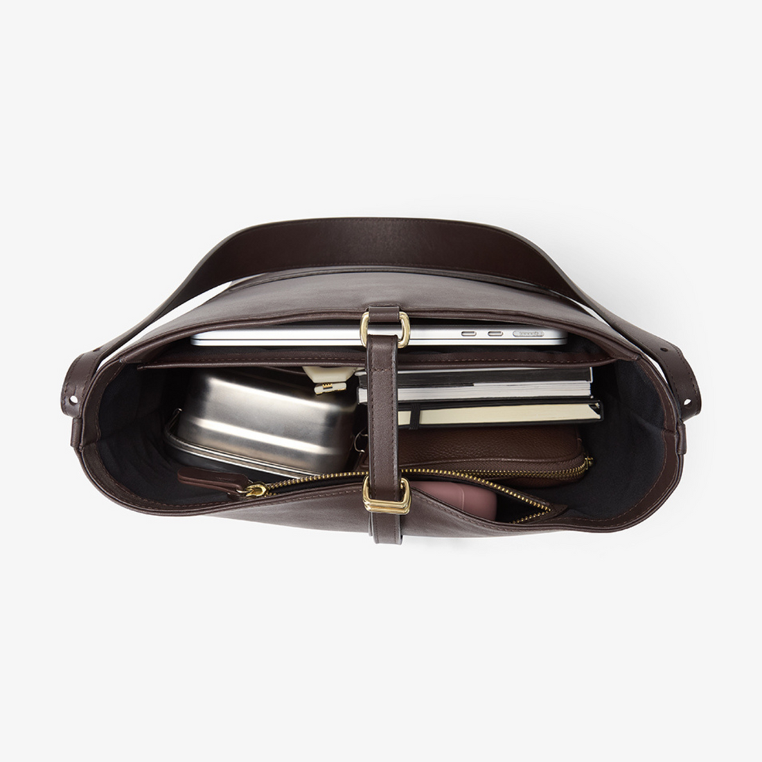 Bucket Bag - Mocha/Gold