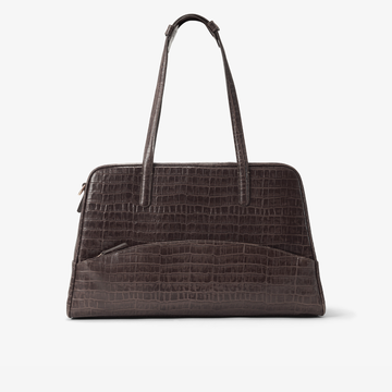 24 Hour Suitcase - Cacao Croco/Gold