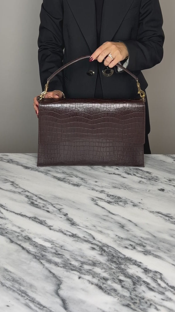Classic Slim Briefcase - Elegant Laptop Bag For Women